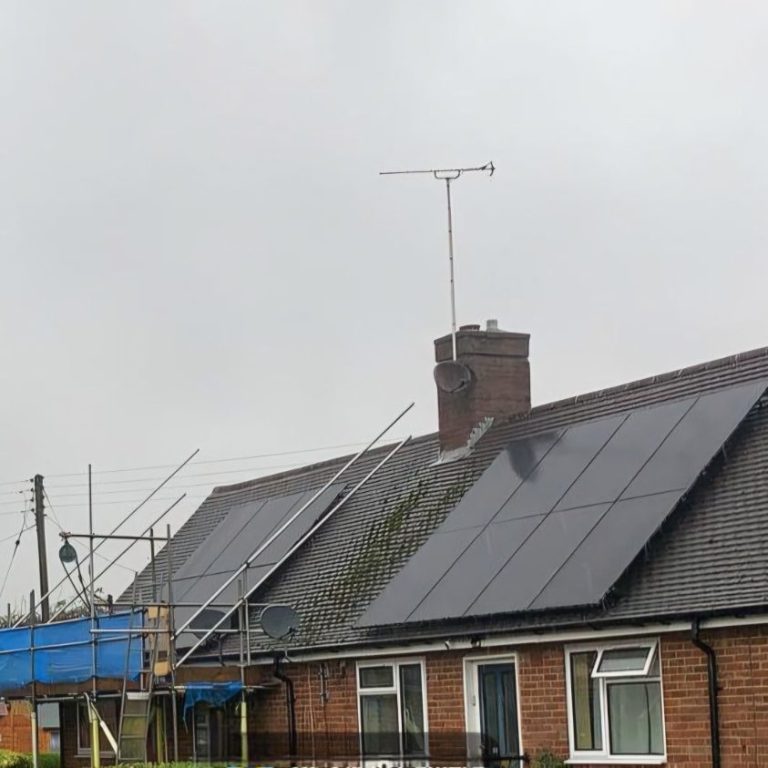 Solar PV installation and scaffolding