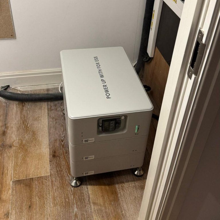 Battery storage for solar panel system